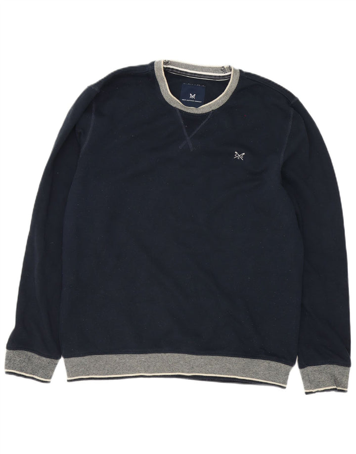 Crew Clothing Męska bluza z kapturem, duży, granatowy, kolorowy poliester