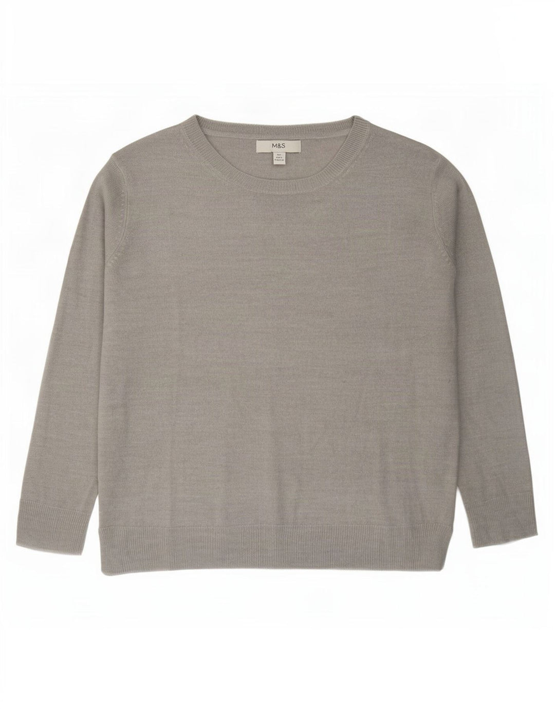 Marks & Spencer Damski sweter oversize z dekoltem w łódkę, UK 10, mały, szary