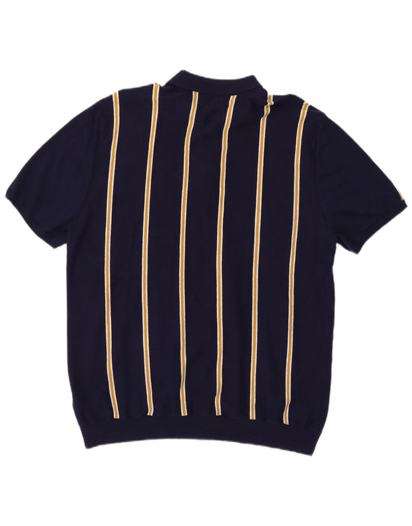 Marks & Spencer Męski sweter polo 2XL granatowy w paski