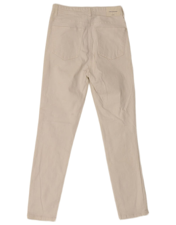 Zara Damskie Trafaluc Skinny Jeans EU 38 Small W28 L27 Biała bawełna