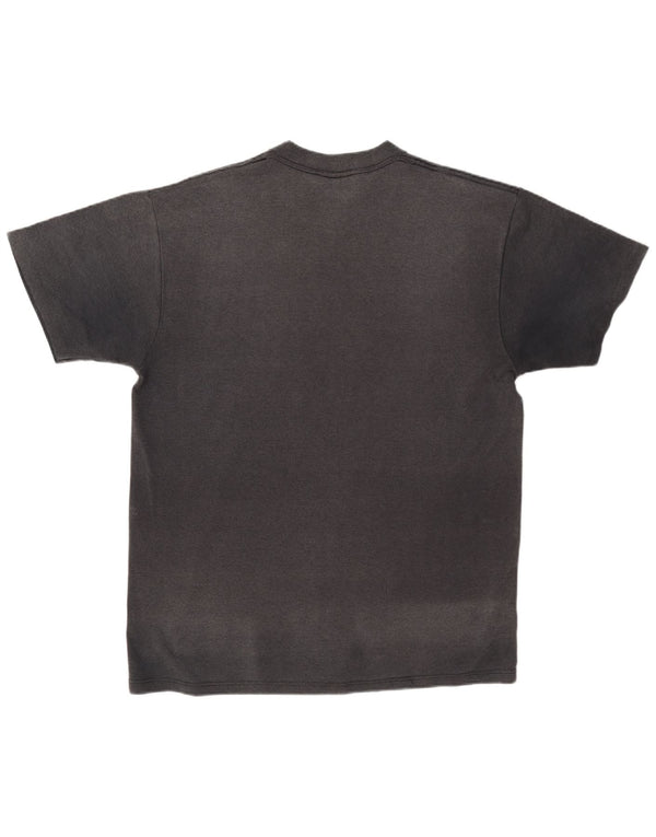 Harley Davidson Męski T-shirt z grafiką z 1991 r. Top XL, szary, poliestrowy motocykl