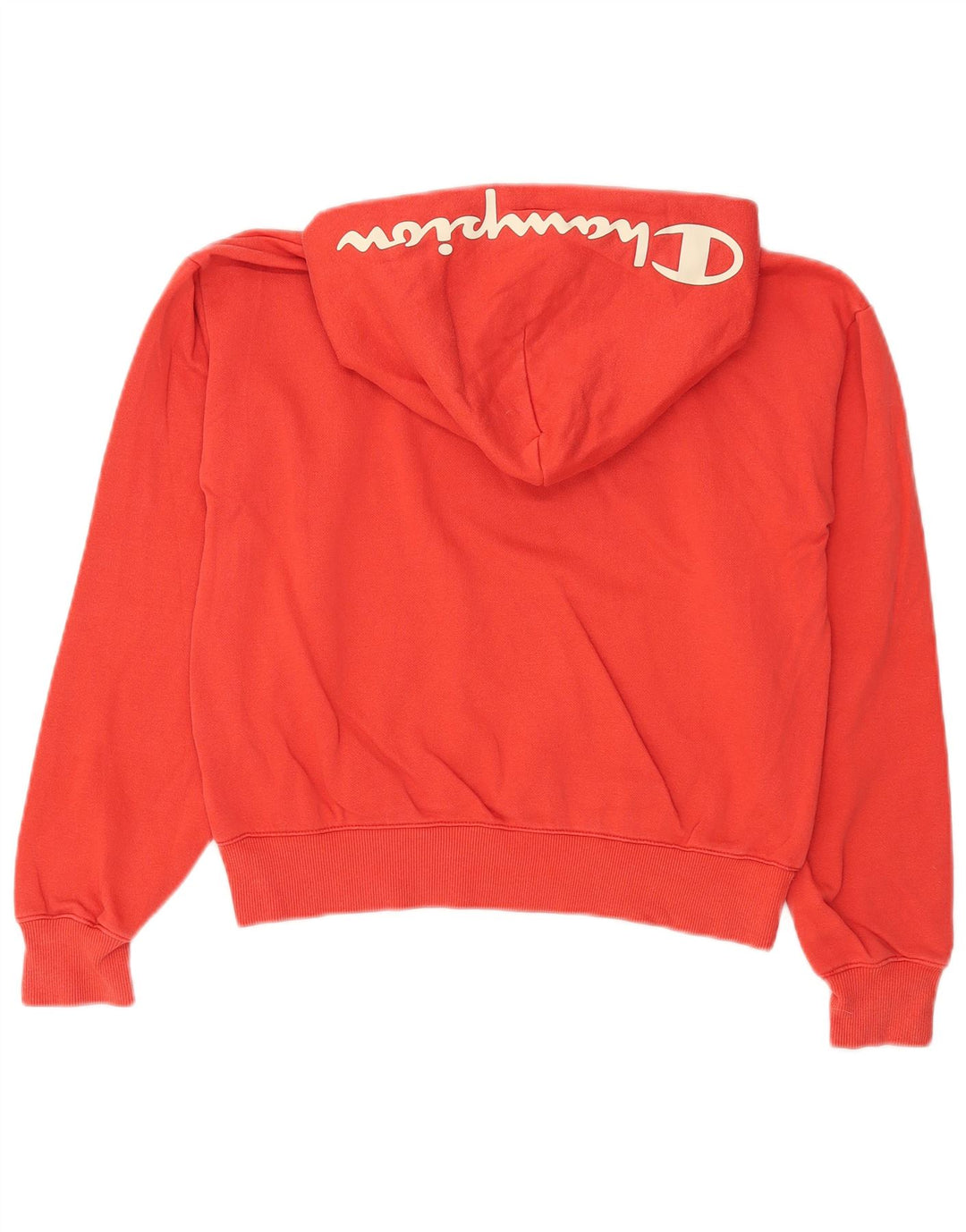 Damska bluza z kapturem CHAMPION Crop Graphic UK 14, średnia czerwona bawełna