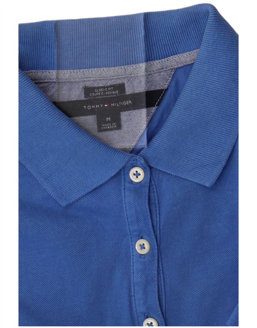 Damska koszulka polo TOMMY HILFIGER o klasycznym kroju UK 12, średni niebieski