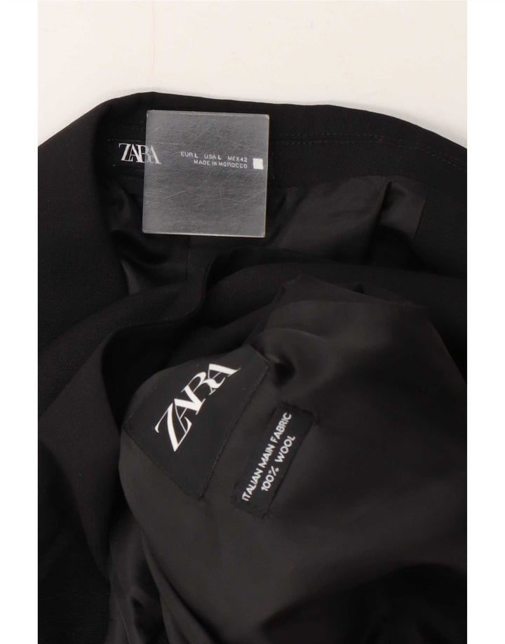 Zara Męska marynarka zapinana na 2 guziki UK 40, duża, czarna wełna
