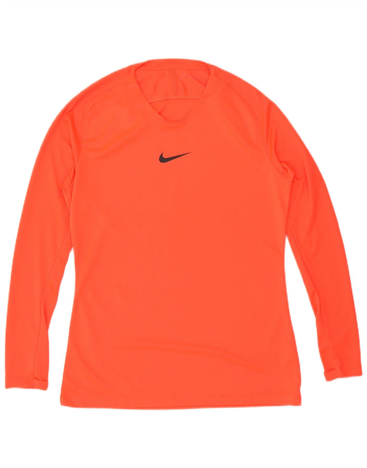 Męska koszulka Nike Dri Fit z długim rękawem, duża, pomarańczowa