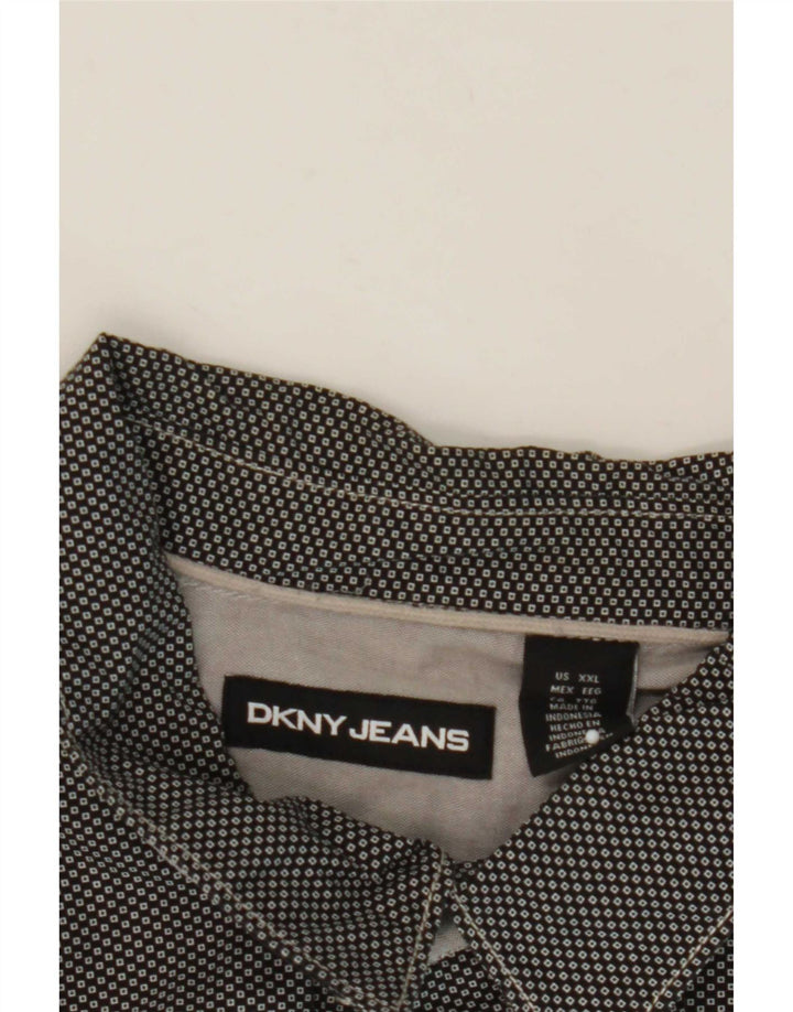Koszula męska Dkny 2XL czarna geometryczna