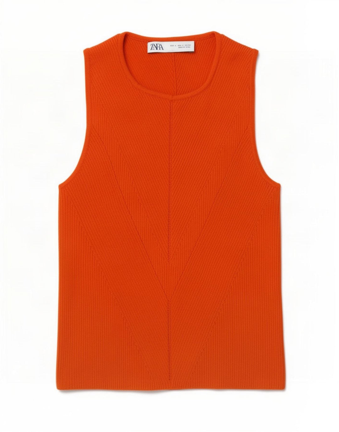 Damski krótki top Zara UK 10 Small Orange Wiskoza