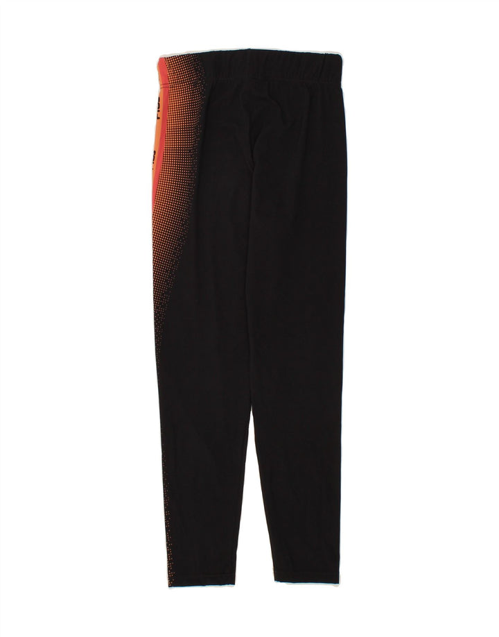 FILA Womens Graphic Leggings UK 8 Small Black Colourblock Nylon Vintage Fila and Second-Hand Fila from Messina Hembry 