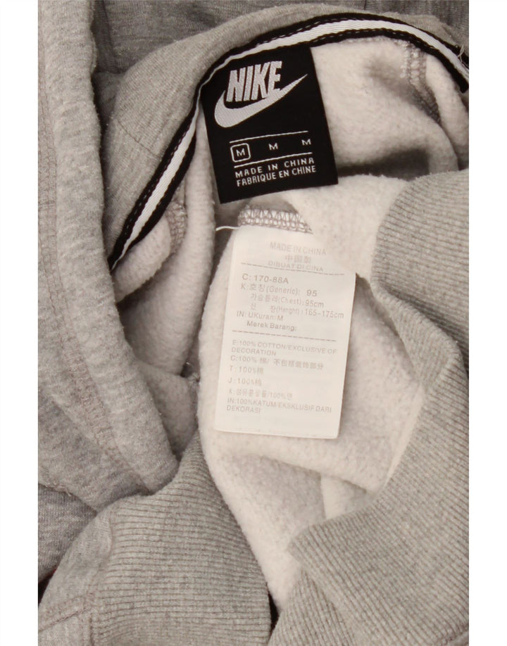 NIKE Mens Graphic Hoodie Jumper Medium Grey Cotton Vintage Nike and Second-Hand Nike from Messina Hembry 