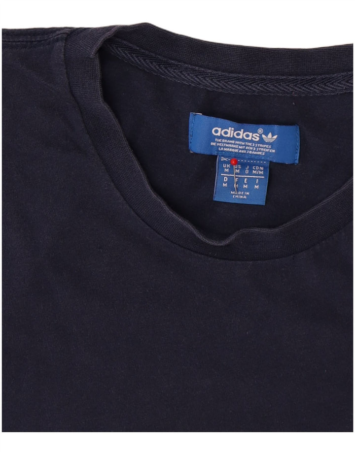 T-shirt męski Adidas Top Medium granatowy, bawełniany w paski