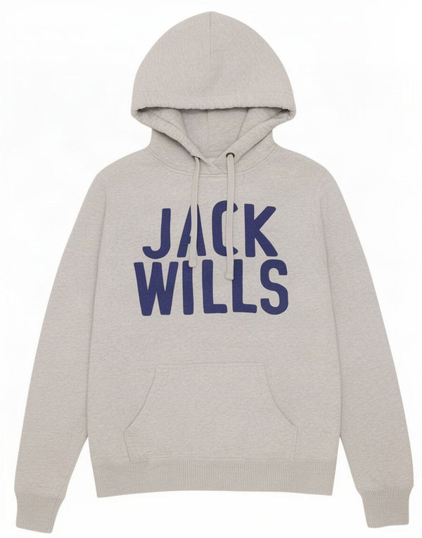 Damski sweter z kapturem Jack Wills, UK 12, średnioszary, bawełniany