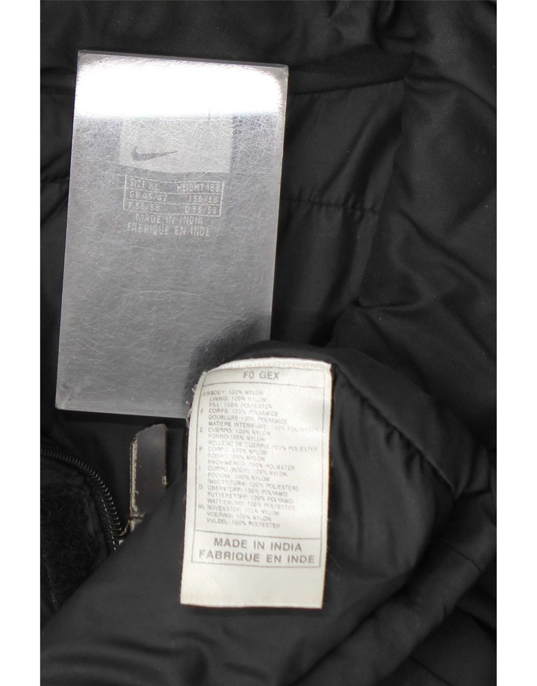 Męska kurtka wiatrówka Nike UK 45/47 XL, czarny nylon