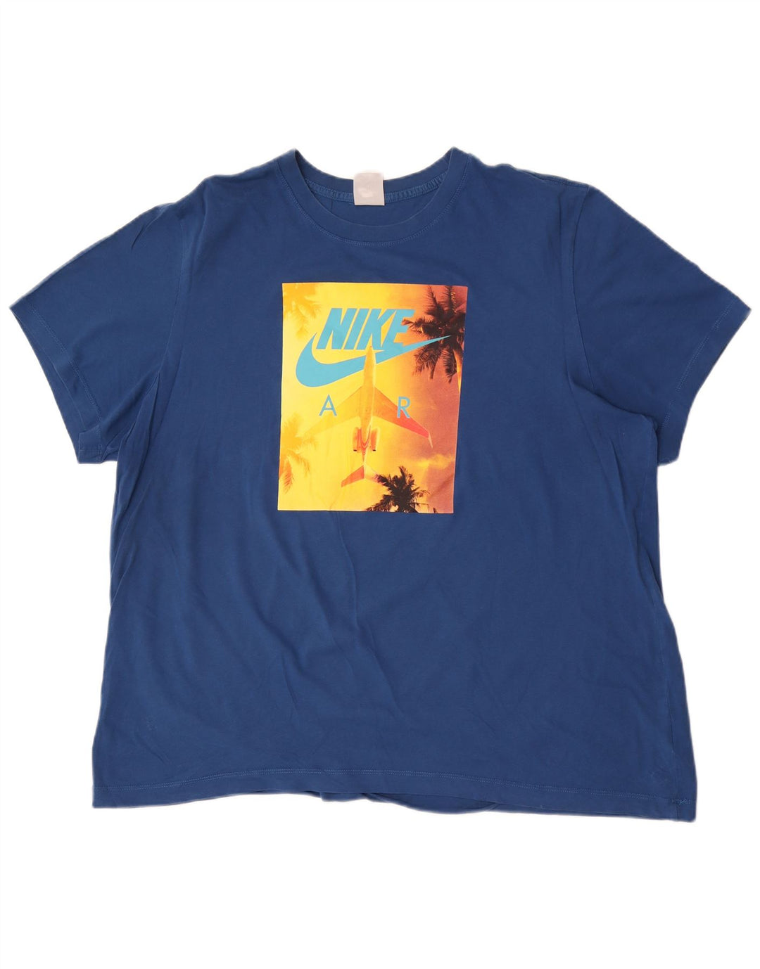Męska koszulka z grafiką Nike, 2XL, niebieska, bawełniana
