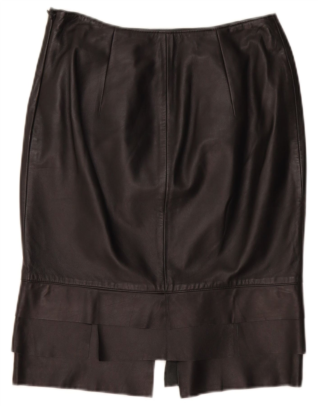 ROBERTA SCARPA Damska spódnica z wysokim stanem US 6 Medium W26 Czarna skóra