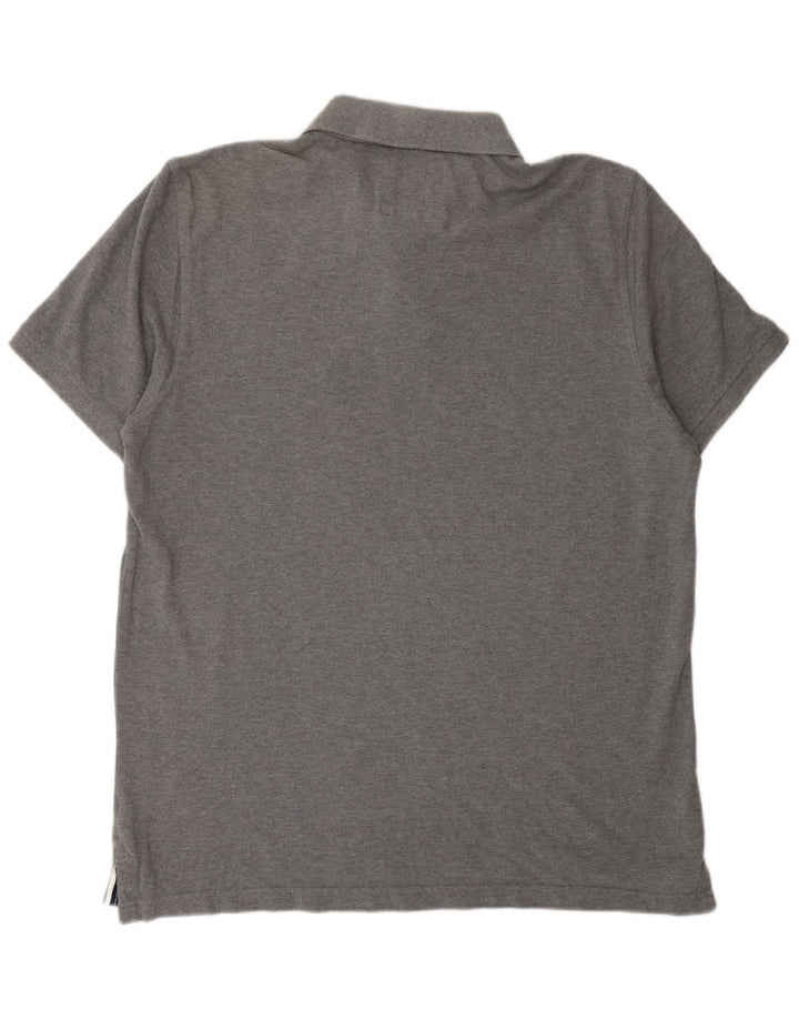 CREW CLOTHING Mens Polo Shirt 2XL Grey Cotton