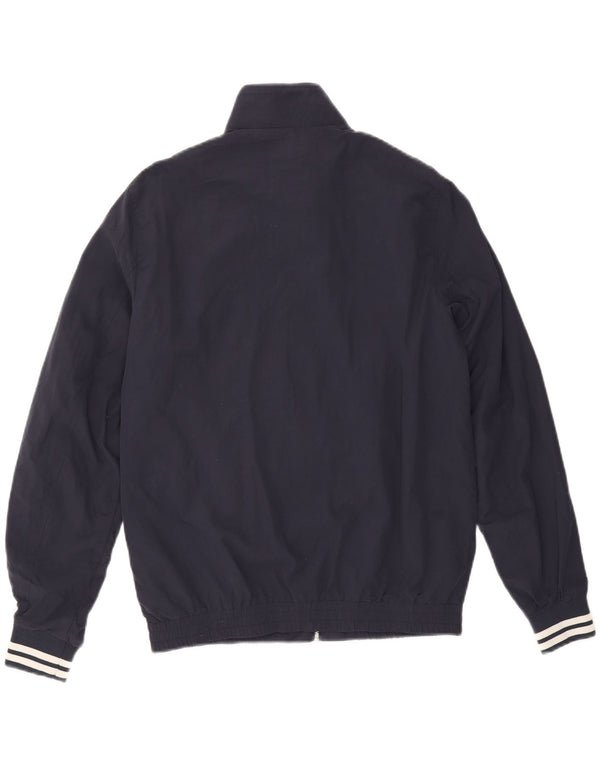 Jack & Jones Mens Bomber Jacket UK 38 Medium Navy Blue Cotton