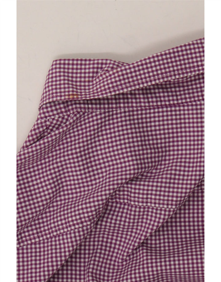 TOMMY HILFIGER Womens Shirt US 8 Medium Purple Gingham Cotton Vintage Tommy Hilfiger and Second-Hand Tommy Hilfiger from Messina Hembry 