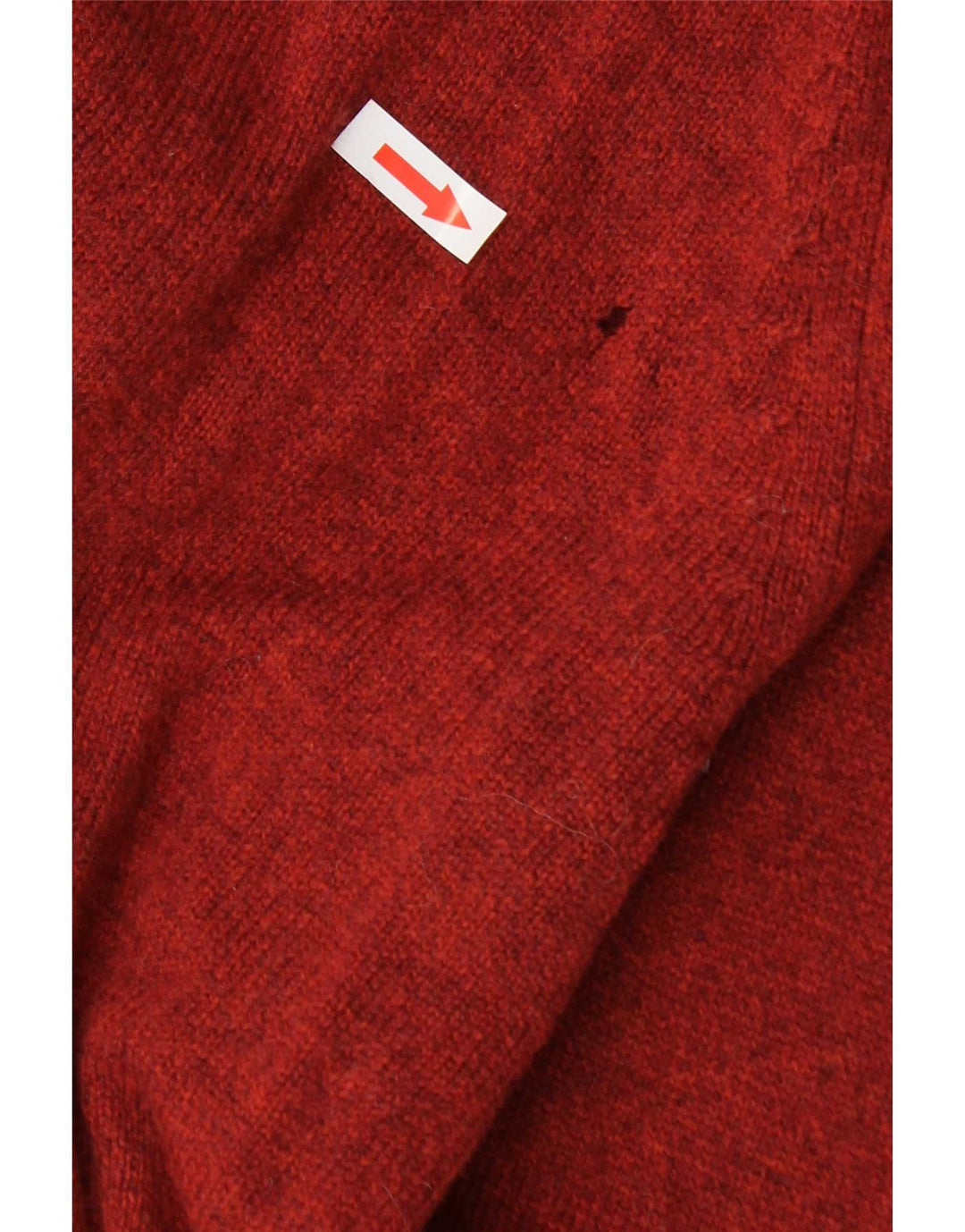 Marks & Spencer Męski sweter z dekoltem w łódkę, duży, pomarańczowy, wełniany
