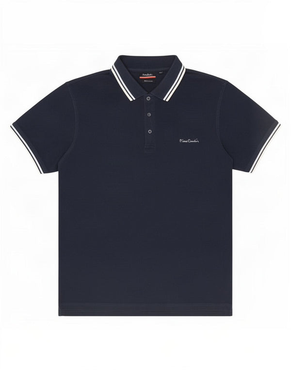 Męska koszulka polo Pierre Cardin o regularnym kroju 2XL, bawełniana w granatowe paski