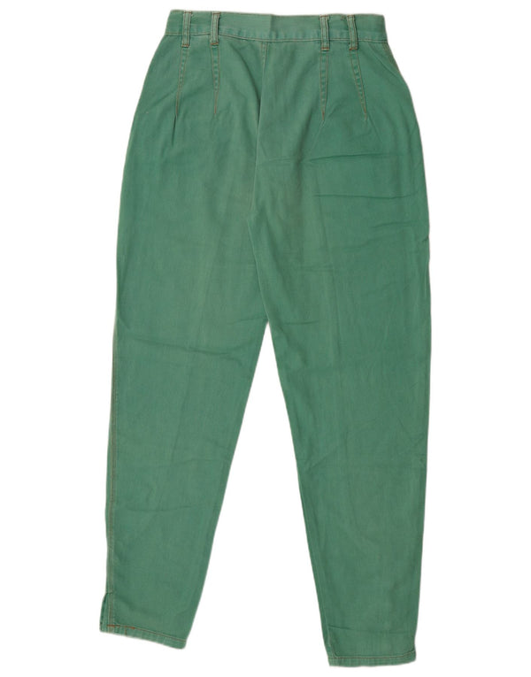 Vintage damskie zwężane dżinsy z wysokim stanem W27 L30 zielone