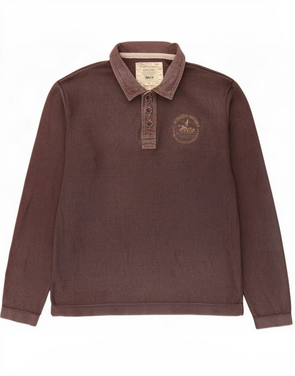 Marlboro Classics Męski sweter polo XL Burgundowy