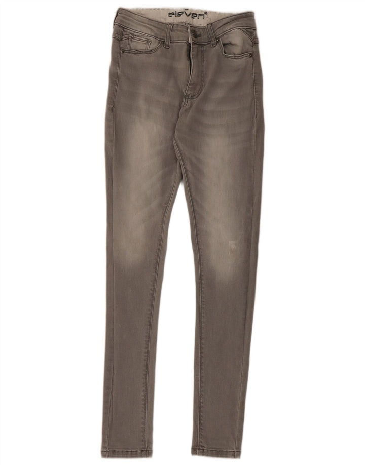 Damskie jeansy skinny Eleven Degrees W28 L30 Szara bawełna