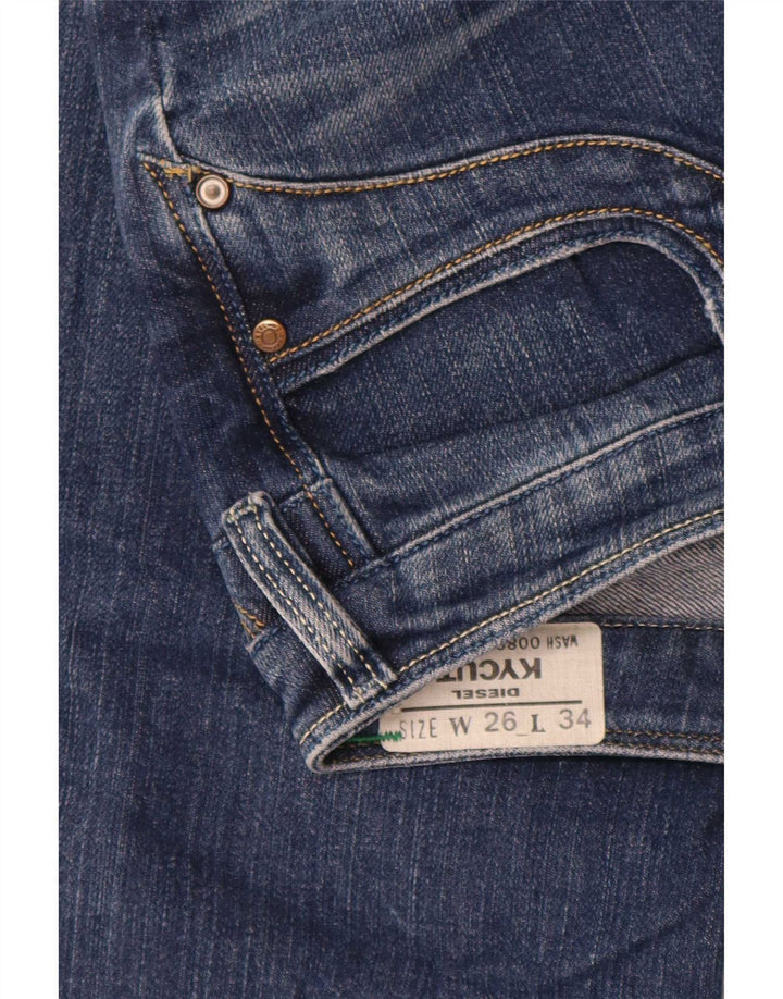 Damskie jeansy Diesel Kycut Bootcut W26 L32 Niebieskie bawełniane