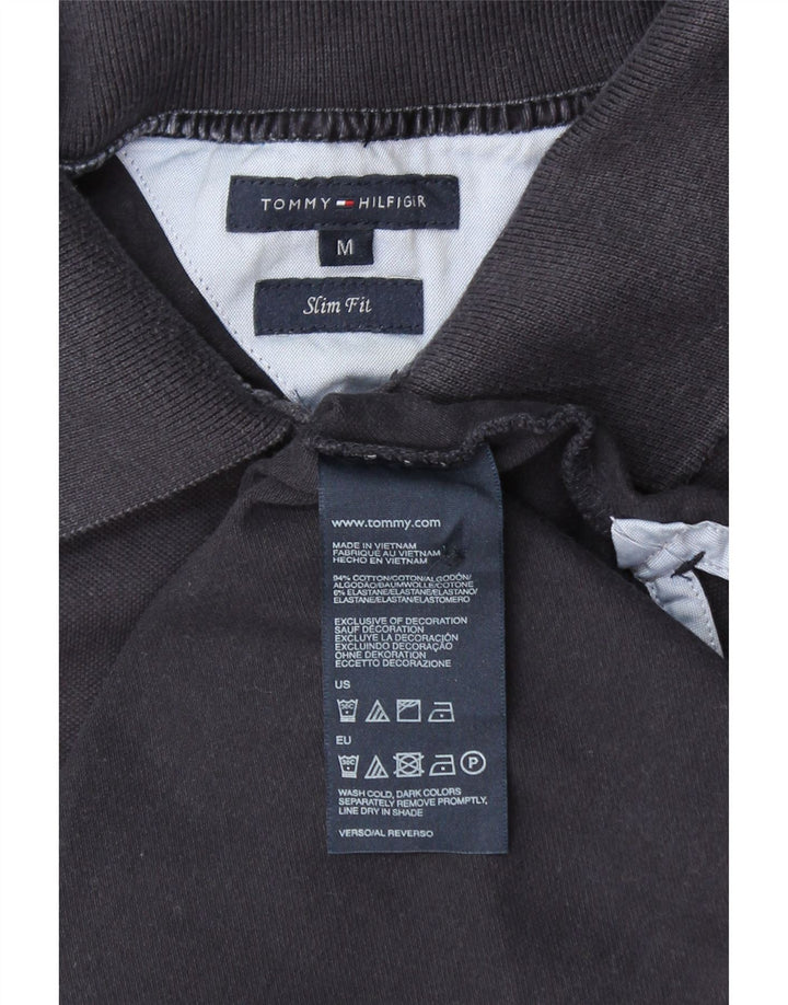 Damska koszulka polo Slim Fit TOMMY HILFIGER UK 12, średni granat