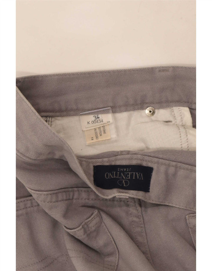Męskie proste dżinsy Valentino W34 L26 Szara bawełna