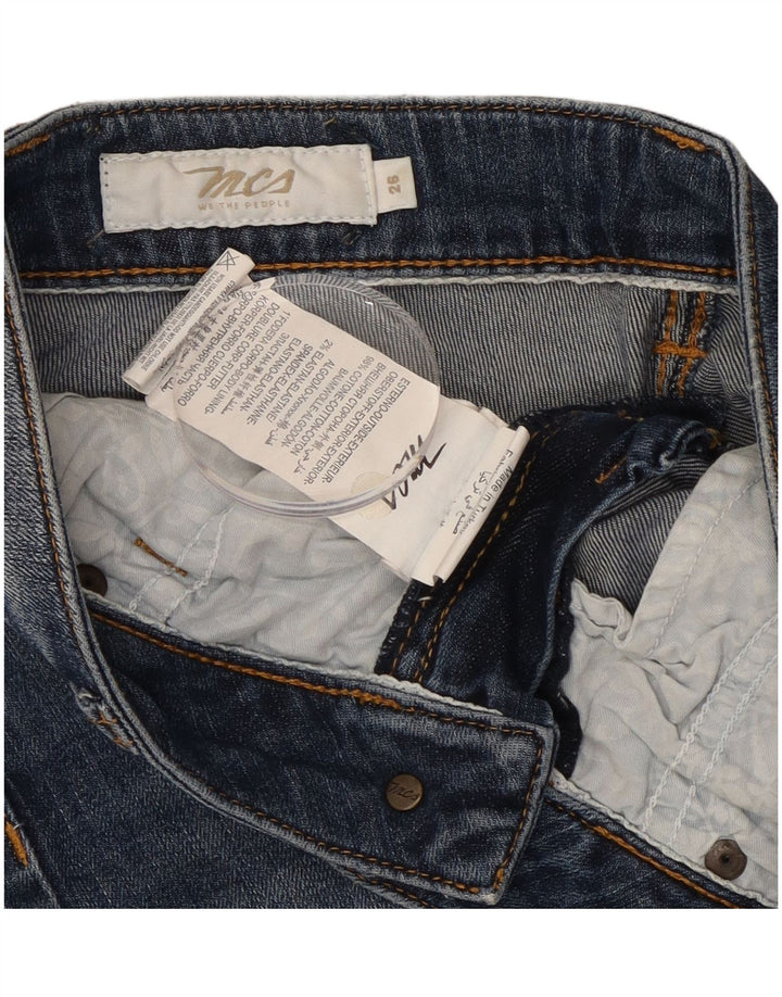 Marlboro Classics Damskie jeansy slim W26 L27 Niebieskie bawełniane