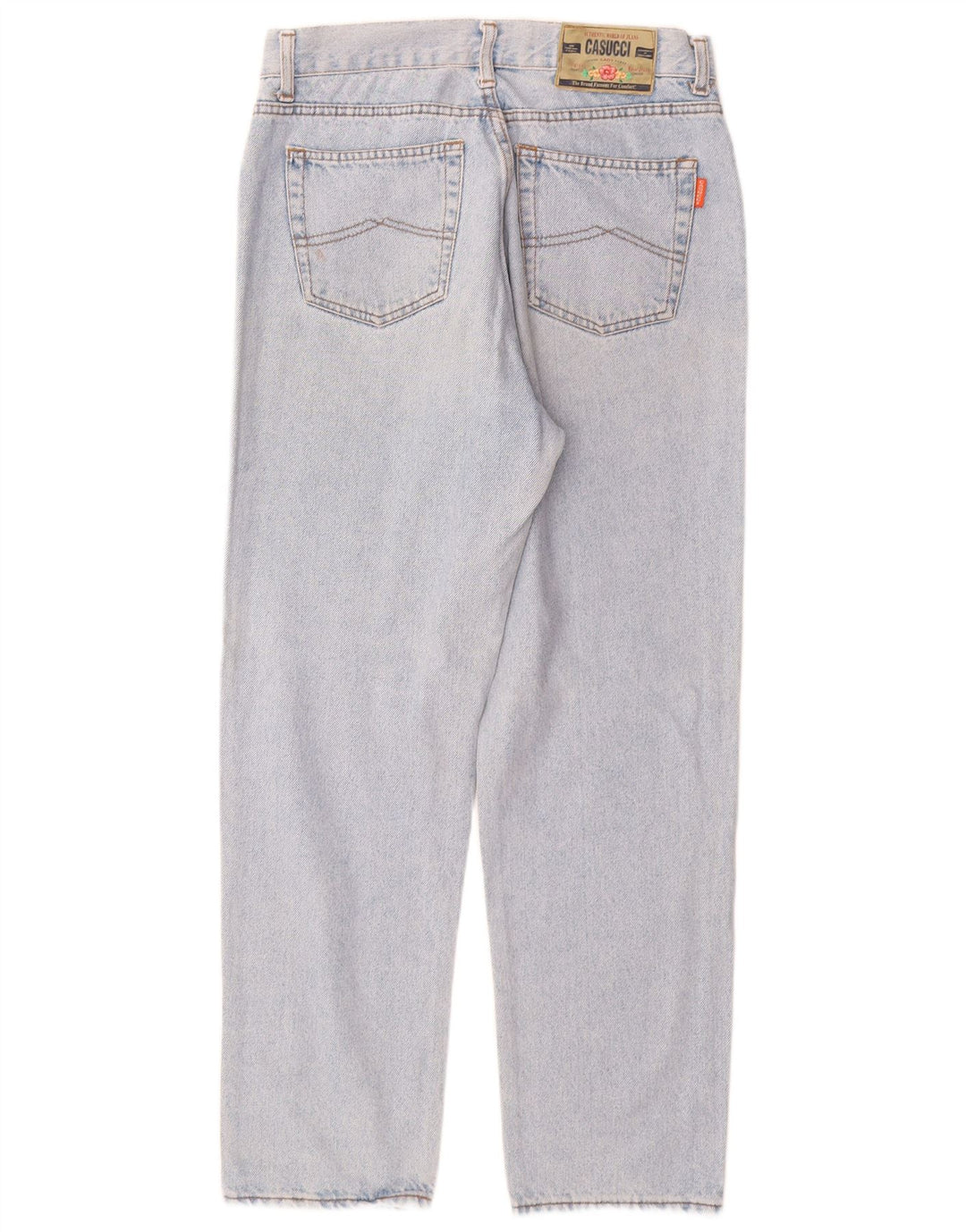 Damskie jeansy z wysokim stanem CASUCCI IT 50 XL W28 L29 Niebieskie bawełniane