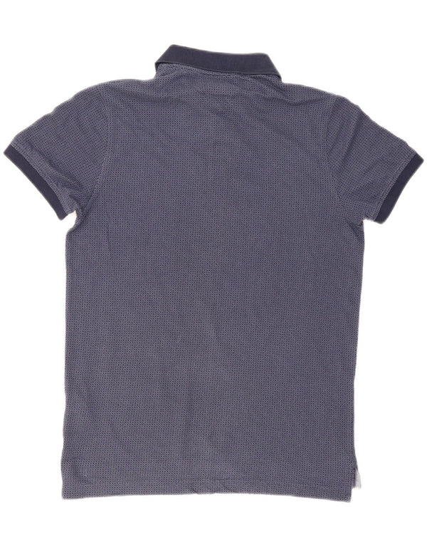 Męska koszulka polo Slim Fit Tommy Hilfiger, duża, granatowa, geometryczna bawełna