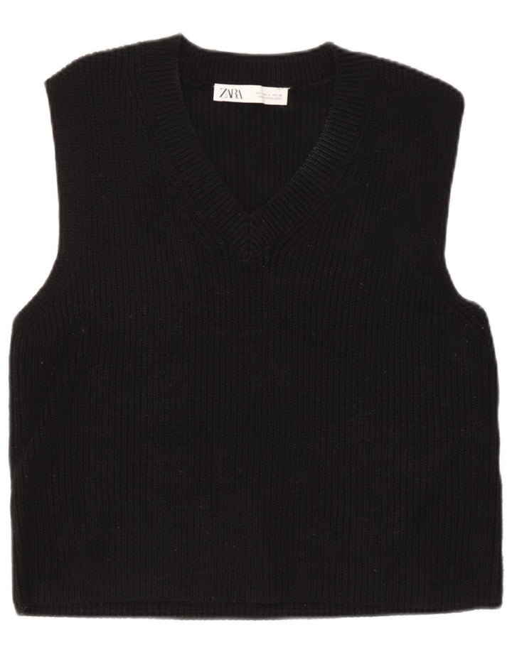 Tank top damski Zara UK 14, średni czarny