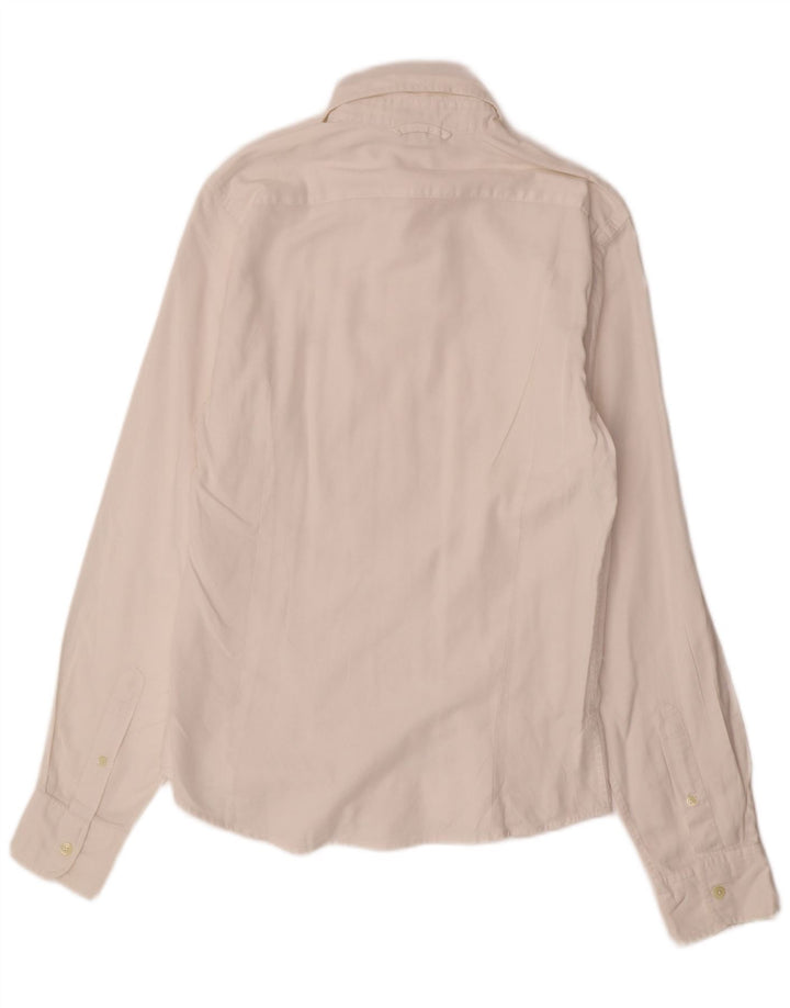 FRANKLIN MARSHALL Męska koszula slim fit w kolorze średniej bieli