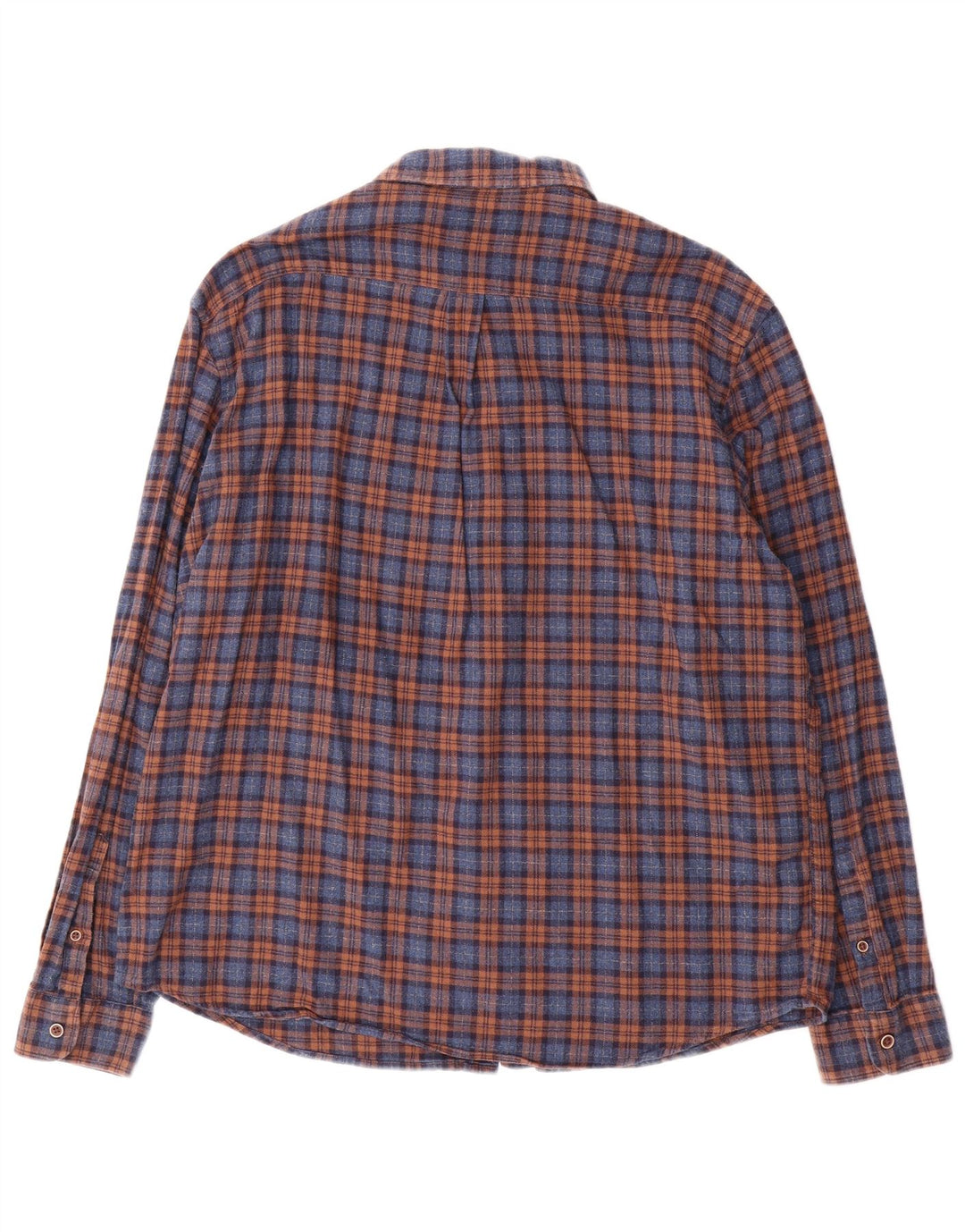 Marks & Spencer Męska zwykła koszula flanelowa XL, niebieska, bawełniana