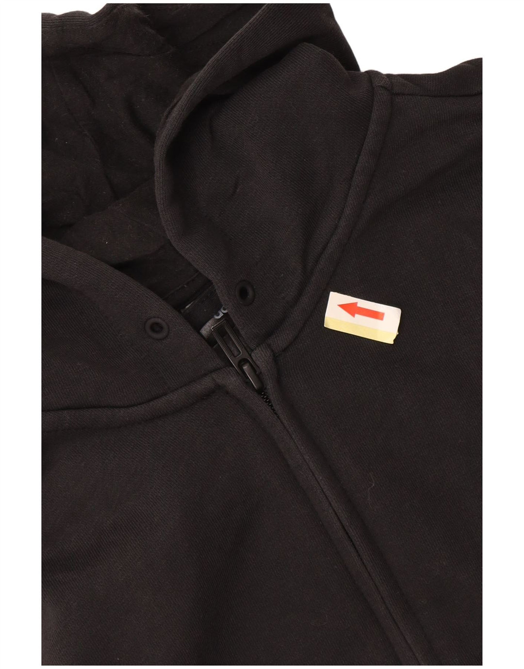 Damski sweter z kapturem i zamkiem Adidas UK 14, duży, czarny, bawełniany