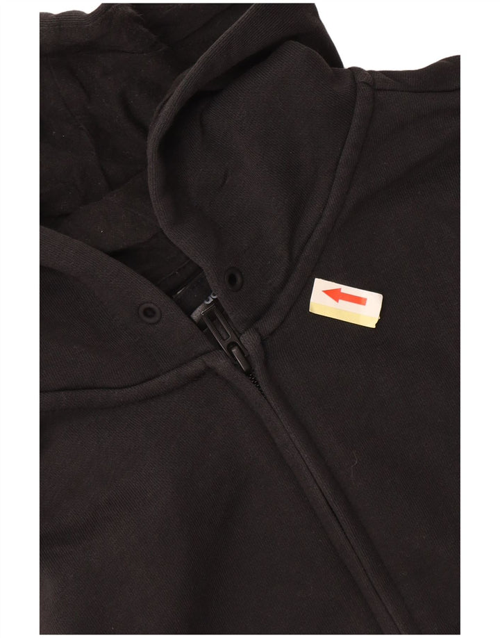 Damski sweter z kapturem i zamkiem Adidas UK 14, duży, czarny, bawełniany