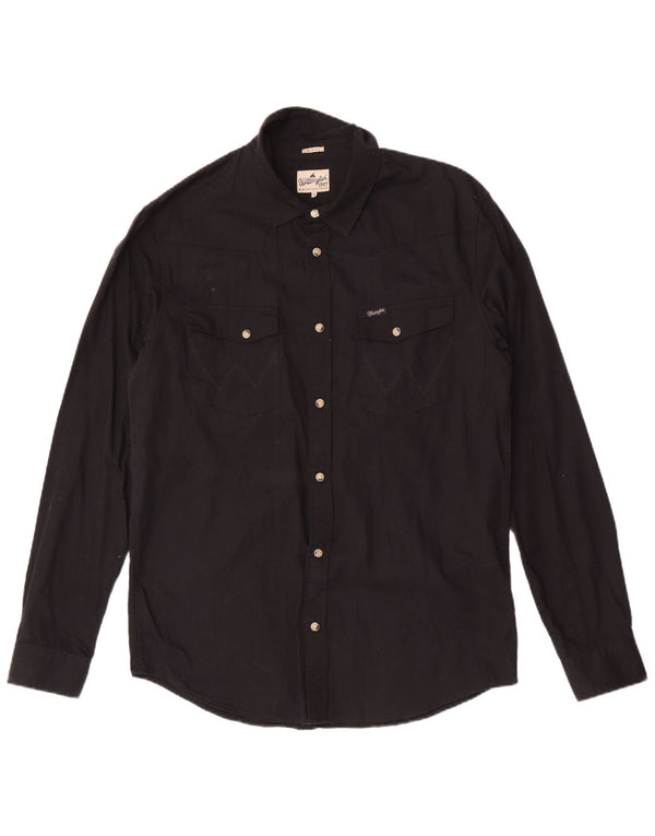 Koszula męska Wrangler Slim Fit XL, czarna, bawełniana