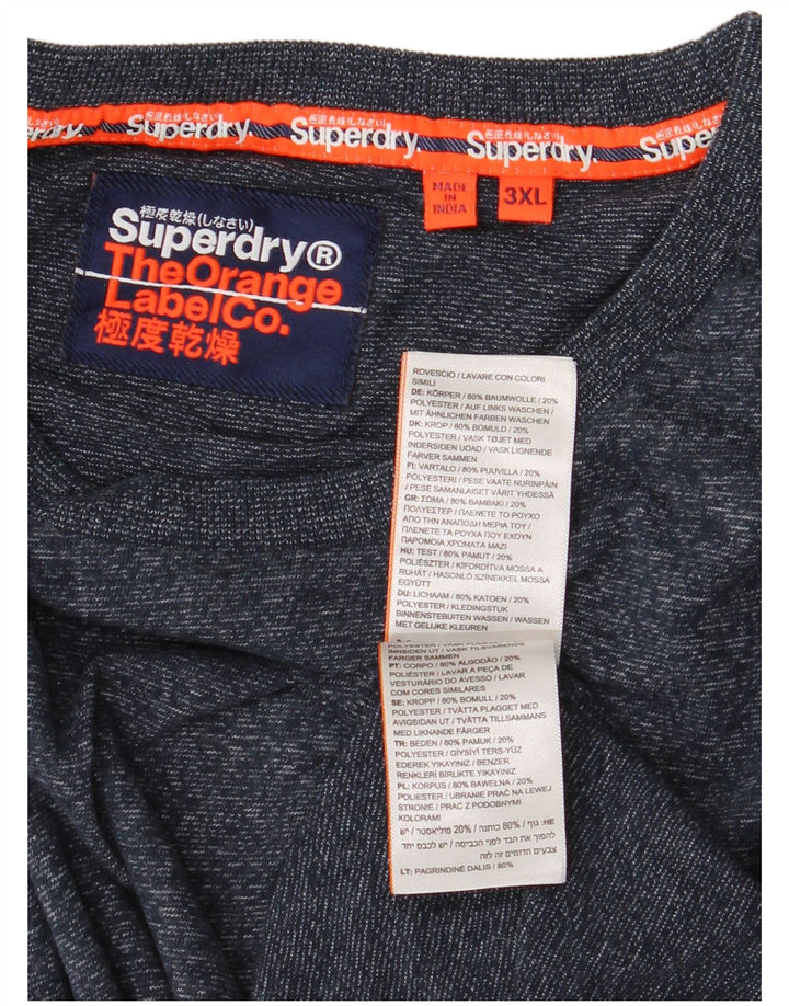 T-shirt męski Superdry 3XL, bawełniany w granatowe plamki