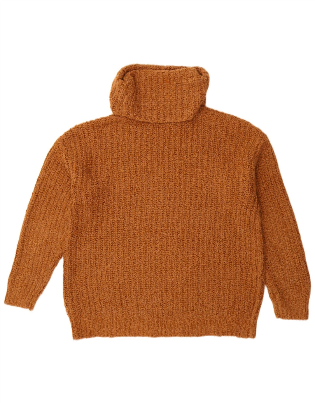 Marks & Spencer Damski sweter oversize z golfem, UK 10, mały, brązowy