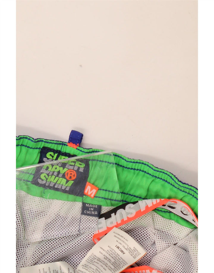 Męskie spodenki kąpielowe SUPERDRY z grafiką, średni niebieski, poliester