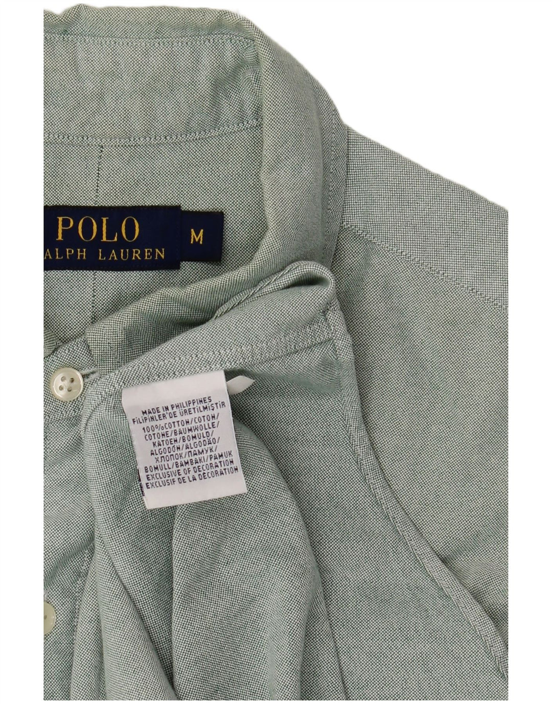 POLO RALPH LAUREN Koszula męska, bawełniana, w kolorze średnio zielonym