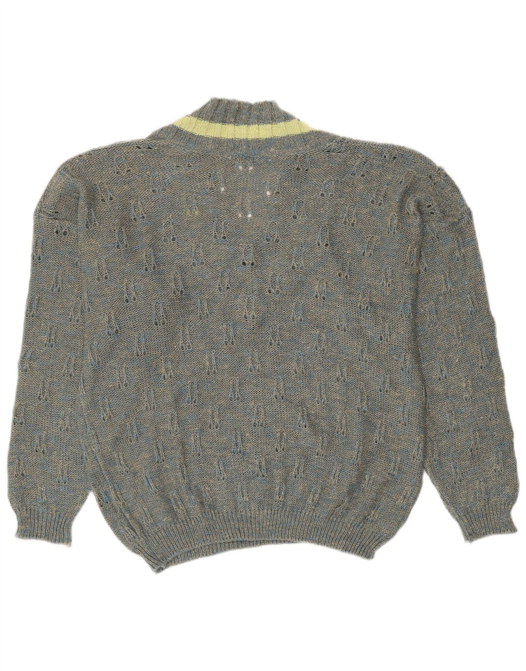 Sweter damski VINTAGE z dekoltem w kształcie litery V, UK 18 XL, szary