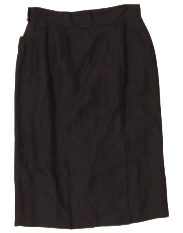 Damska spódnica Midi MISSONI UK 16, duża, czarna lniana