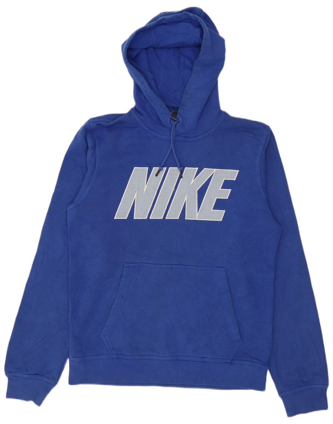 Męski sweter z kapturem Nike z grafiką, mały, niebieski, bawełniany