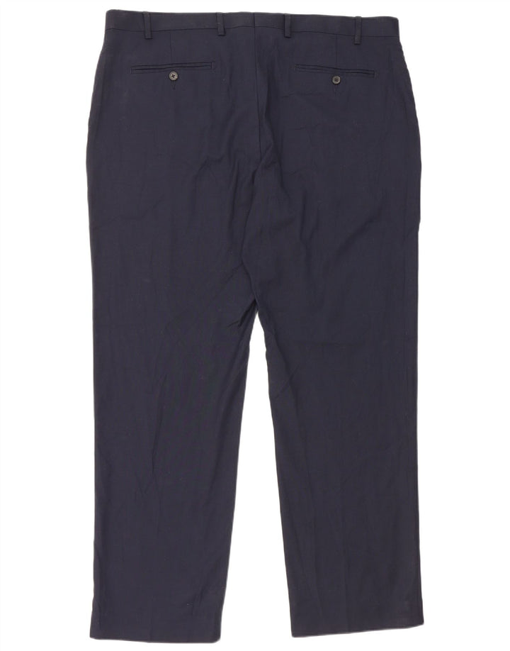 Męskie spodnie casual Marks & Spencer o regularnym kroju W40 L31 granatowe