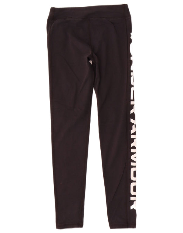 Dziewczęce legginsy z grafiką Under Armour 9-10 lat, średnie, czarne, bawełniane