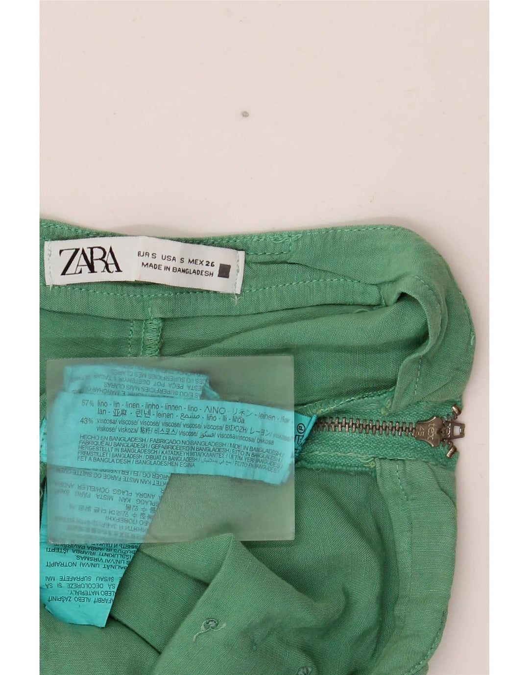 Damskie spodenki codzienne Zara Small W26 w kolorze zielonym