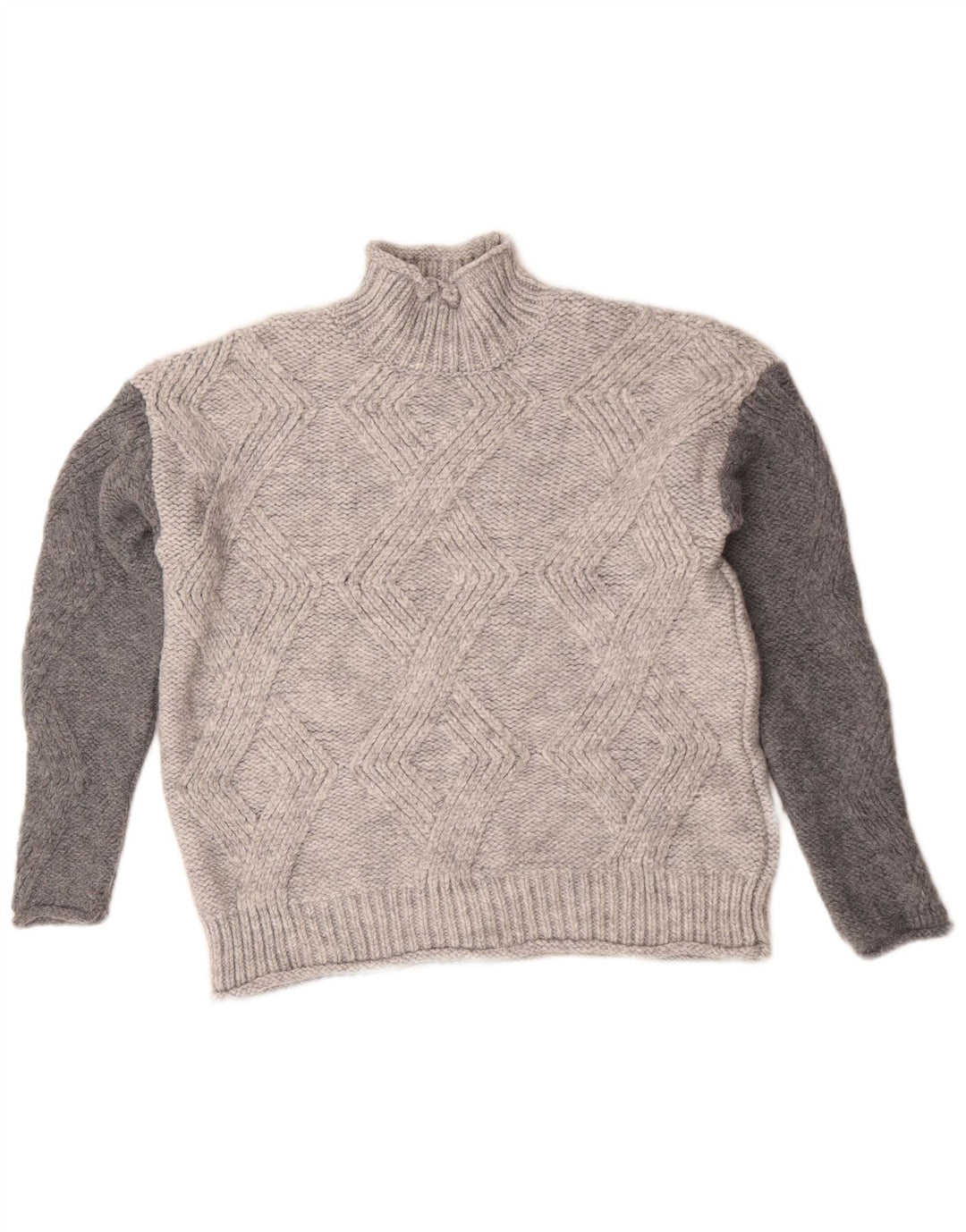 Marks & Spencer Damski sweter z golfem UK 10, mały, szary