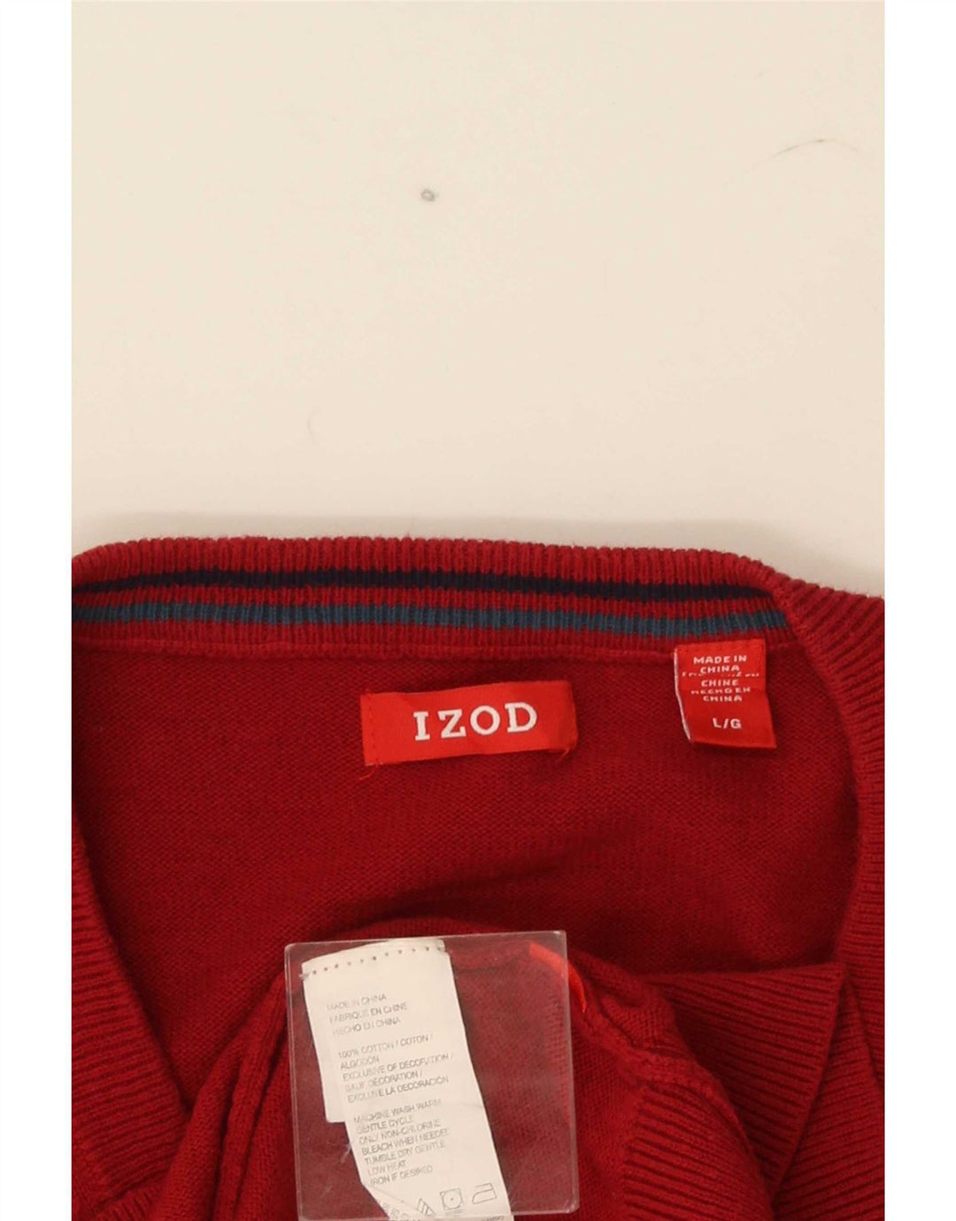Izod Męski podkoszulek z kamizelką, duży, czerwony, bawełniany